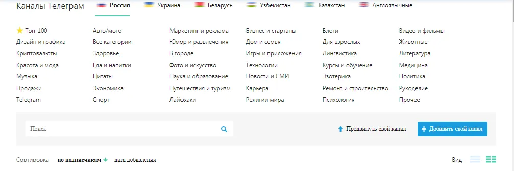 Все фильтры каталога tgrm.su