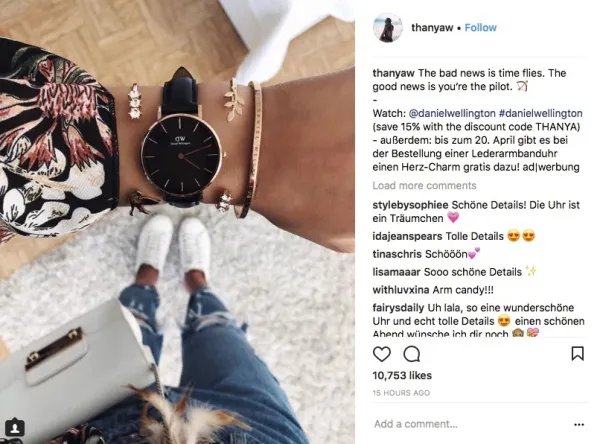 Реклама Daniel Wellington