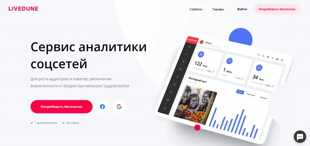 Сервис LiveDune